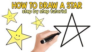 How to Draw a Star Step by Step Drawing Tutorial [upl. by Xylina721]