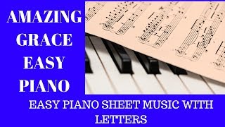 Amazing Grace Piano Music Tutorial Easy Beginner [upl. by Ignaz905]