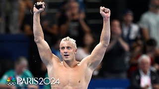 Martinenghi beats Fink Peaty in insane finish to 100m breaststroke  Paris Olympics  NBC Sports [upl. by Gnolb686]