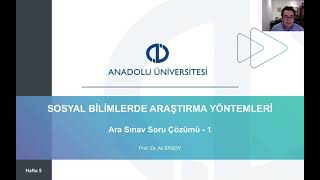 Sosyal Bilimlerde Araştırma Yöntemleri  Ara Sınav Soru Çözümü 1 [upl. by Amees547]