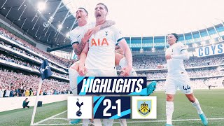 TOTTENHAM HOTSPUR 21 BURNLEY  PREMIER LEAGUE HIGHLIGHTS  VAN DE VEN SCORES THE WINNER [upl. by Ecyak47]