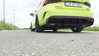 Skoda Octavia RS NX 20 TSI custom exhaust with valves SOUND and ACCELERATION [upl. by Whale]