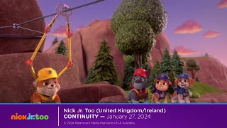 Nick Jr Too UKIreland continuity  January 27 2024 [upl. by Janaya427]