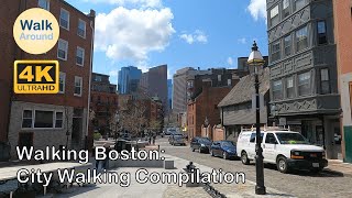 【4K60】 Walking  Boston City Walking Compilation [upl. by Chari]