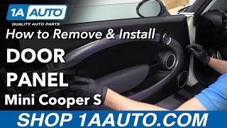 2013 MINI Cooper How to remove door panel install speakers [upl. by Eiduj]