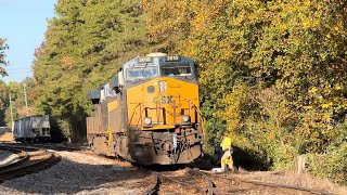 CSX 3010 turns around using abandon tracks that is now in operation again [upl. by Sayed]