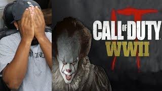 WATCH PENNYWISE VOICE TROLLING ON CALL OF DUTY WW2  REACTION [upl. by Airehc]