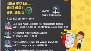 Gizi Berseri Ke10 quotPINTAR BACA LABEL KUNCI MAKAN SEHAT BERGIZIquot [upl. by Sansone]