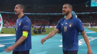 Bonucci vs tifosi inglesi  Its coming to Rome  pastasciutta ne dovete mangiare  euro 2020 [upl. by Ciredor]