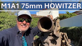 M1A1 75mm Pack Howitzer Cannon WWII Marines Workhorse in Solvang Veterans Center [upl. by Adnauqal]