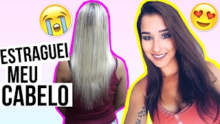 Como o loiro DESTRUIU O MEU CABELO  De loira a morena com fotos [upl. by Karon822]