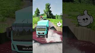 cargotruck truck pothole simulation shorts [upl. by Ansilme]