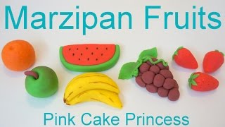 Marzipan Recipe  How to Make Marzipan Fruits by Pink Cake Princess [upl. by Yztim]