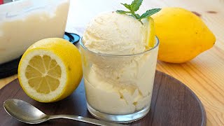 Il gelato al Limone fatto in casa con solo 4 ingredienti e senza gelatiera [upl. by Enyrb]