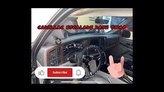 CADILLAC ESCALADE DASH SWAP ON MY CHEVY SILVERADO NBS 9906 [upl. by Latrice]