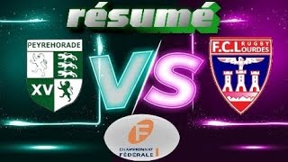 Fédérale1 Peyrehorade sport vs FC Lourdes résumé [upl. by Boutis]