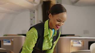 Welcome onboard RwandAir FlyTheDreamOfAfrica [upl. by Aloise]