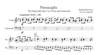 Passacaglia for Violin and Cello after a Theme by G F Handel [upl. by Kcirdle]