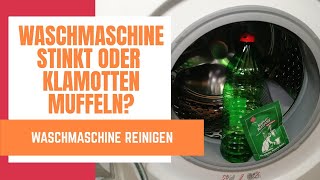 Waschmaschine stinkt – Waschmaschine reinigen wenn Wäsche muffig riecht [upl. by Trebreh]