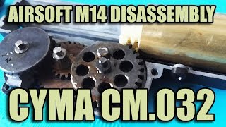 CYMA CM032  Airsoft M14 how to disassemble [upl. by Hibbitts]