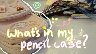 A lil chaotic quotWhats in my pencil casequot My must have stationeries ·˚🖇️✩⊹♡ [upl. by Festatus491]