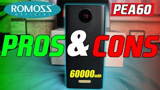 ROMOSS PEA60 Power Bank Pros and Cons [upl. by Alenas]