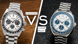 Two Of The Best Chronographs Under 1000 Compared  Seiko Speedtimer vs Bulova Lunar Pilot [upl. by Sorenson90]