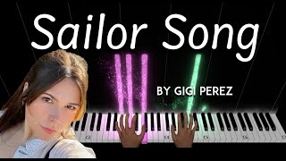 Sailor Song by Gigi Perez piano cover  sheet music amp lyrics [upl. by Ailla933]