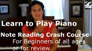 Learn to Play Piano  Lesson 1 for Beginners Treble G Note Reading Crash Course PianoVideoLessons [upl. by Donnamarie]