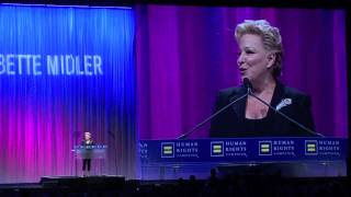 Bette Midler presents Pink with HRCs Ally for Equality Award [upl. by Katherine453]