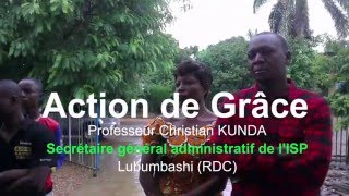 Prof Chritian KUNDA remercie son Eglise à Katuba Lubumbashi [upl. by Augustina981]