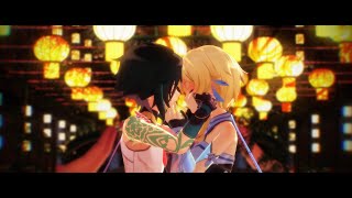 Genshin Impact MMD Lumine x Xiao Young Blood AMV [upl. by Rives]