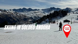 Skiing in Soldeu Andorra to Chair Lift [upl. by Philipa296]