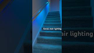 Govee stair lighting shorts lighting govee light lightingdesign stairs [upl. by Senecal587]