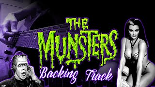 THE MUNSTERS Theme Song Guitar Backing Track  TABS [upl. by Elliott]