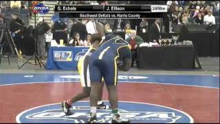 285 lbs Class 4A Match from the GHSA Individual Wrestling Championships [upl. by Anitsihc]