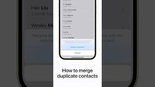 How to merge duplicate contacts on your iPhone or iPad  Apple Support [upl. by Baptlsta319]