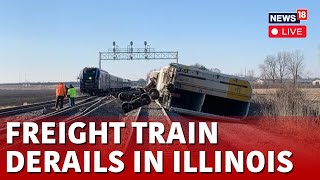 Freight Train Derails In Matteson Evacuation Of Residents Ordered  US News Live  N18G [upl. by Myrle188]