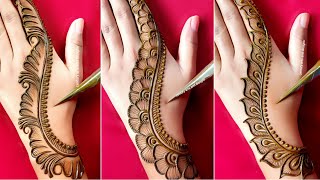 Top 3 stylish back hand mehndi design  easy amp simple mehandi design  mehndi design  Mehndi [upl. by Nylde]