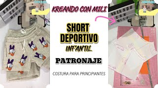 Patrones de Short Deportivo Infantil  Patronaje Facil [upl. by Quennie]