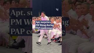 Apt surprises Lawrence Wong during PAP conference [upl. by Ahkos207]