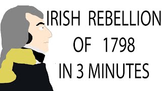 Irish Rebellion of 1798  3 Minute History [upl. by Haskins687]