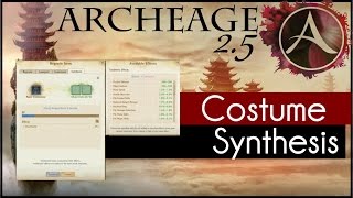 Archeage 25  How to Costume Synthesis [upl. by Nillek]