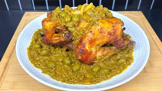 LA RECETTE DU POULET AUX OLIVES À LA MAROCAINE COMME DANS LES MARIAGES FACILE ET RAPIDE À FAIRE 🇲🇦 [upl. by Lyrahs594]