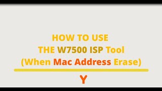 How to use the W7500 ISP [upl. by Anneehs]