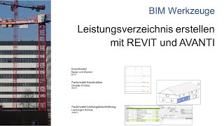 Leistungsverzeichnis erstellen  REVIT  AVANTI  BIM  Baubetrieb  htw saar [upl. by Mines714]