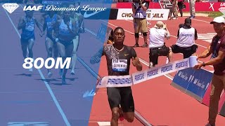 Caster Semenya smashes the 800m meeting record in Stanford  IAAF Diamond League 2019 [upl. by Garlanda]