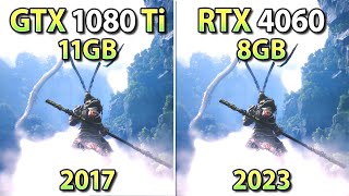 GTX 1080 Ti vs RTX 4060  Test in 13 New Games 1080p [upl. by Nuajed]