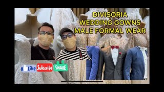 Divisoria 2022 Murang Wedding Gowns amp Male Formal Wear divisoriamall 168 wedding gown suits [upl. by Saalocin455]