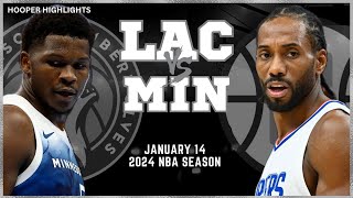 LA Clippers vs Minnesota Timberwolves Full Game Highlights  Jan 14  2024 NBA Season [upl. by Tneicniv]